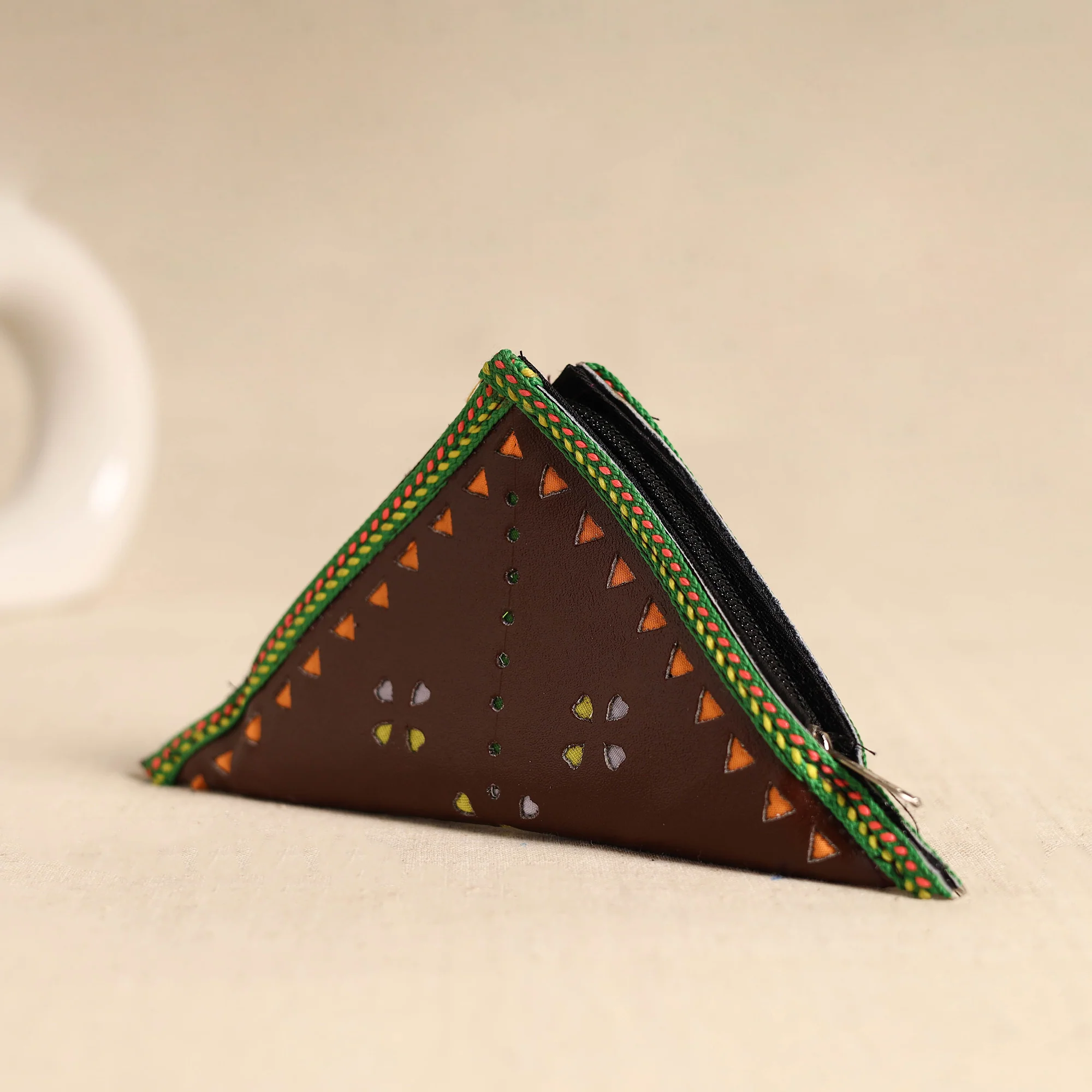 Traditional Kutch Leather Clutch / Wallet  95 - Image 4