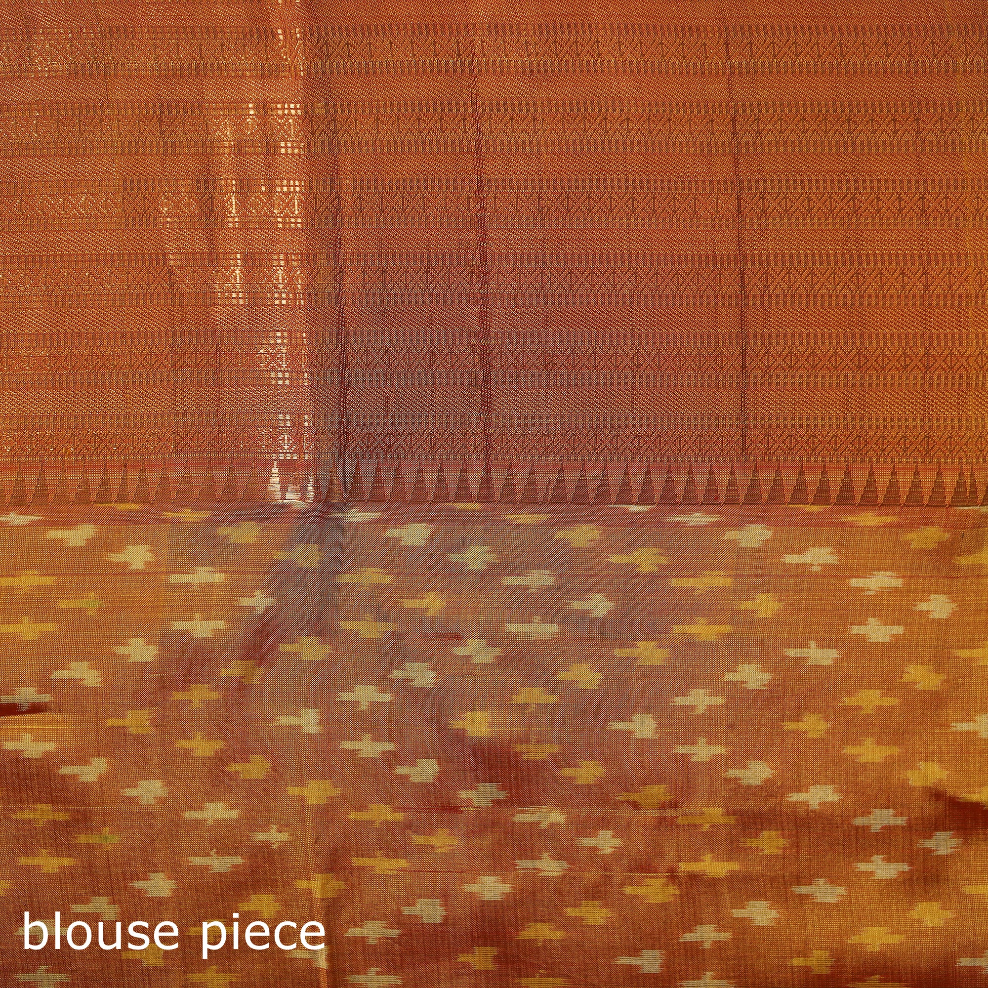 Purple - Traditional Pochampally Ikat Handwoven Pure Silk Pattu Saree with Rudraksha Border 01 - Image 5