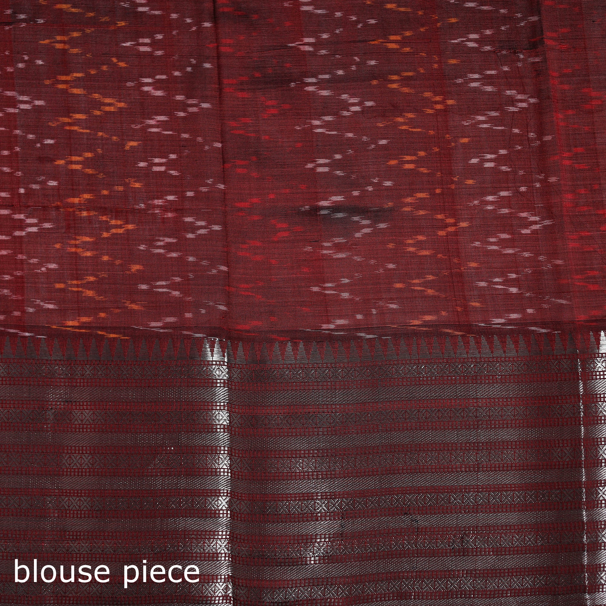 Black - Traditional Pochampally Ikat Handwoven Pure Silk Pattu Saree with Rudraksha Border 10 - Image 5