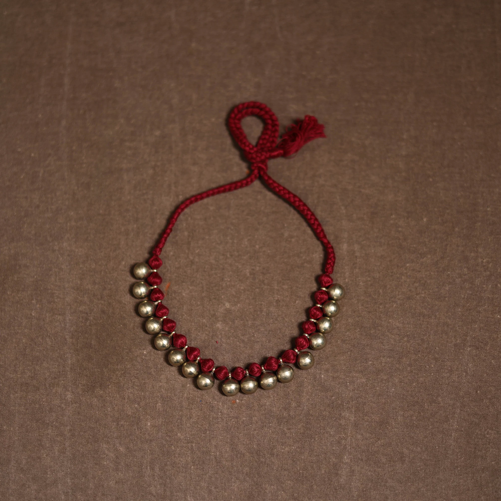 Tribal Odisha Dokra Threadwork Handmade Choker Necklace 58 - Image 3