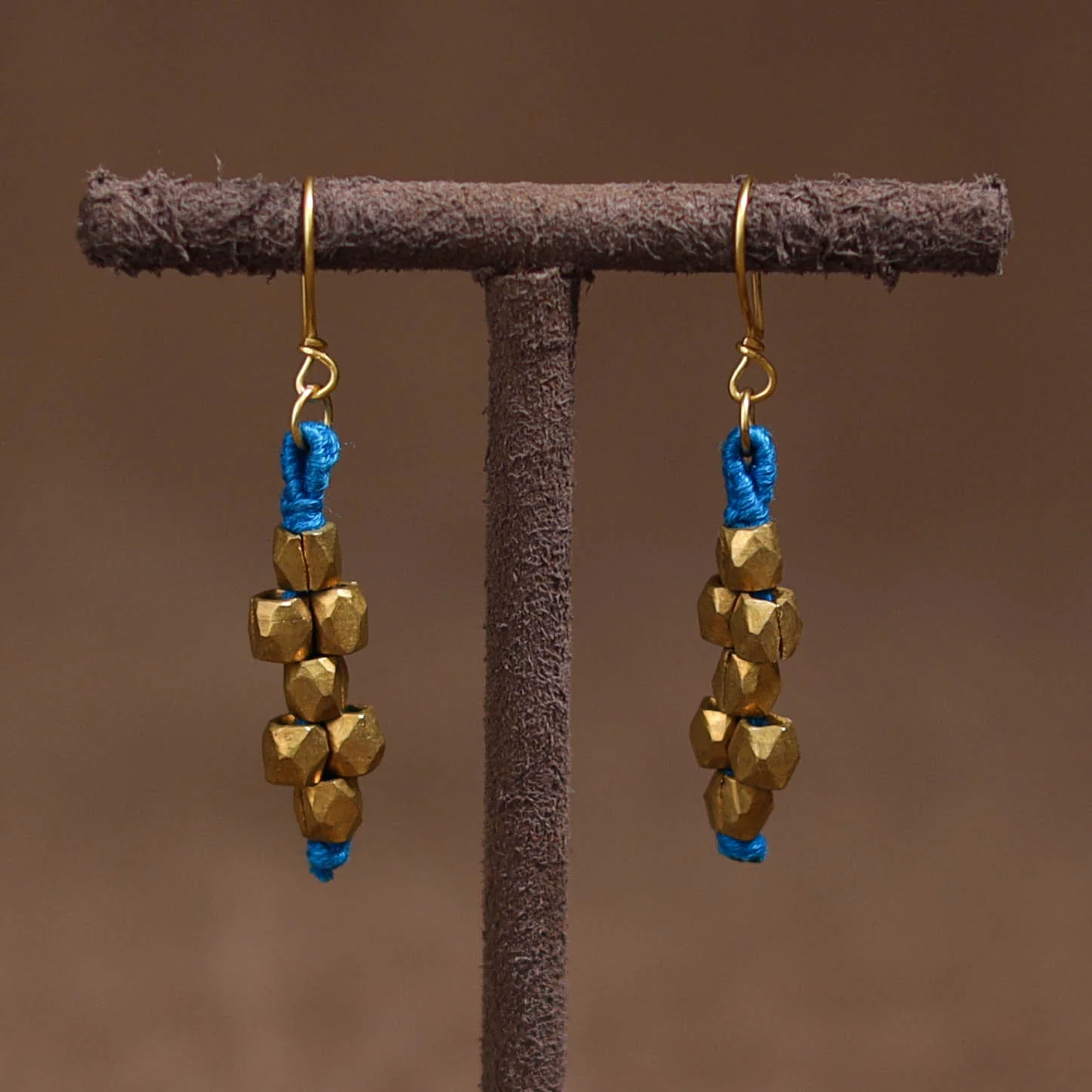 Tribal Odisha Dokra Threadwork Handmade Earrings 104 - Image 2