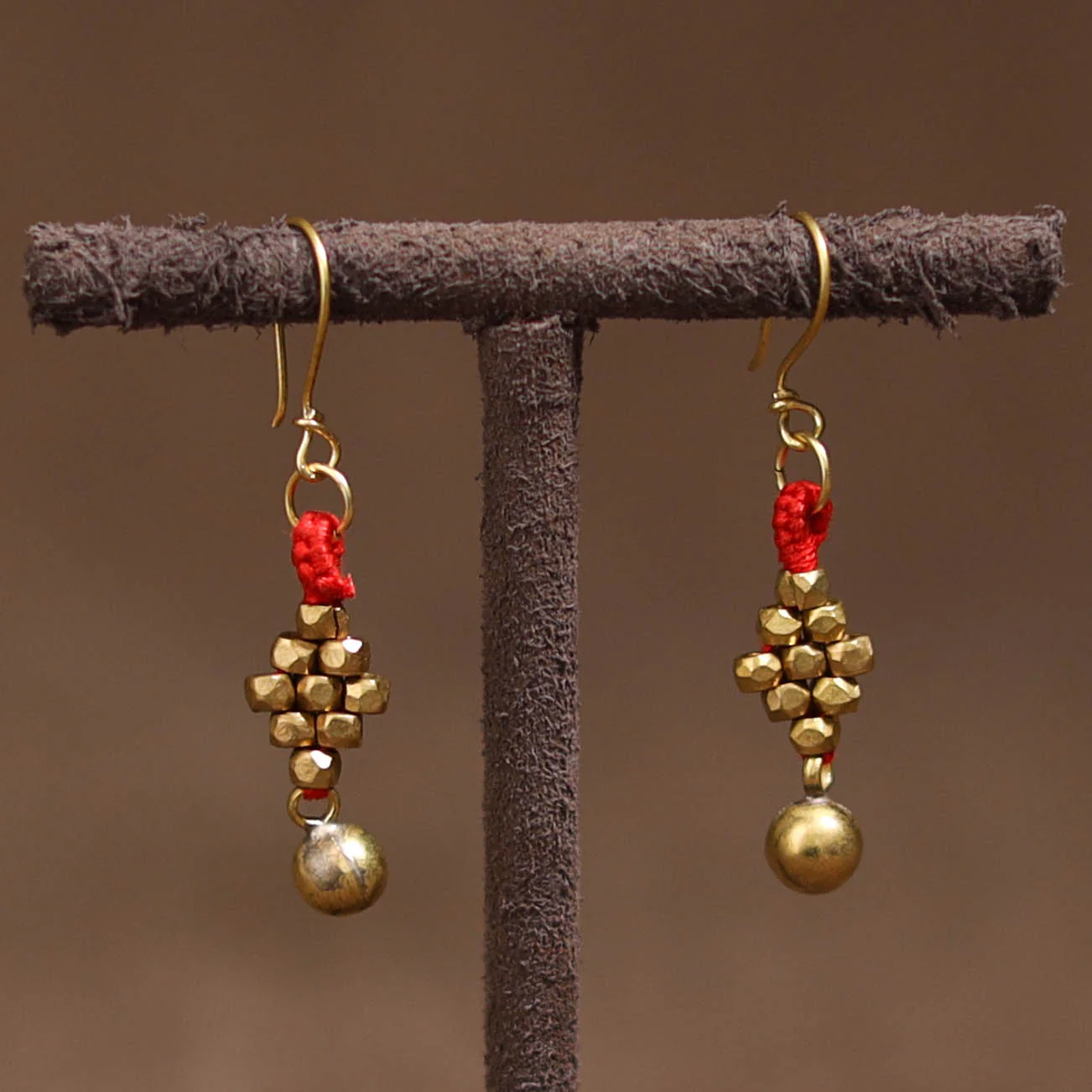 Tribal Odisha Dokra Threadwork Handmade Earrings 111 - Image 2