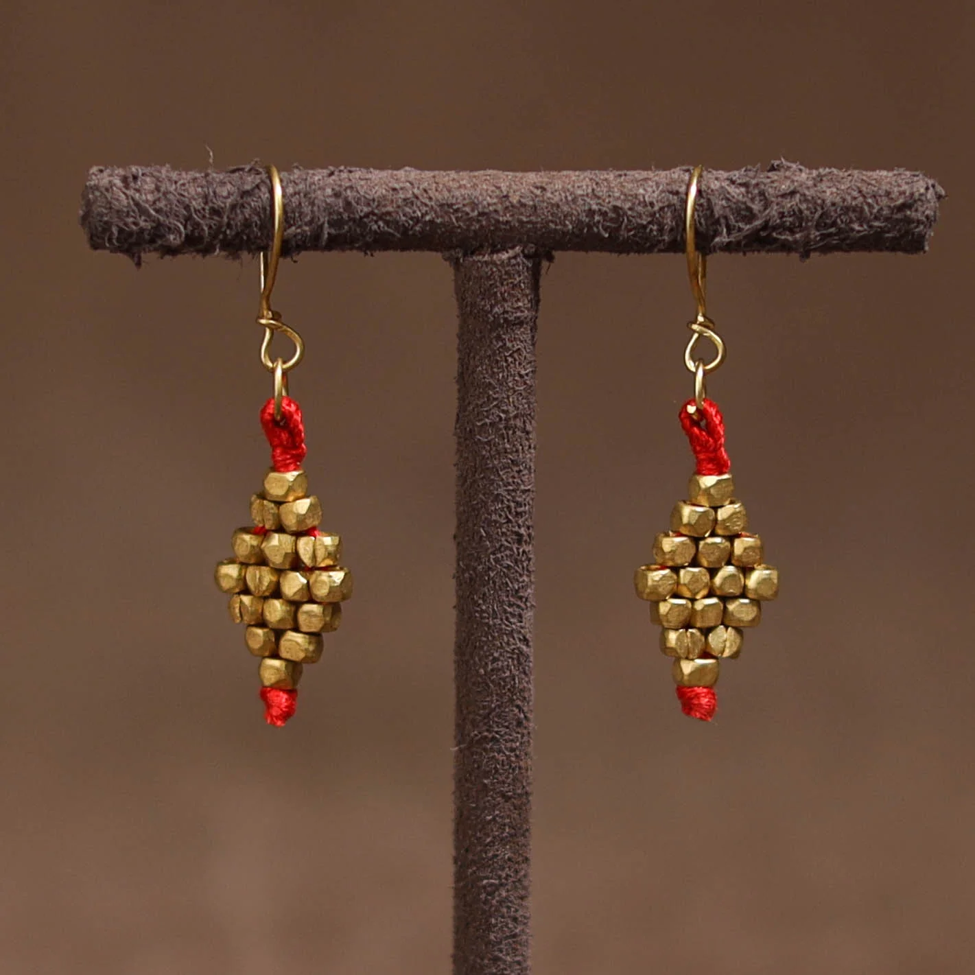 Tribal Odisha Dokra Threadwork Handmade Earrings 79 - Image 2