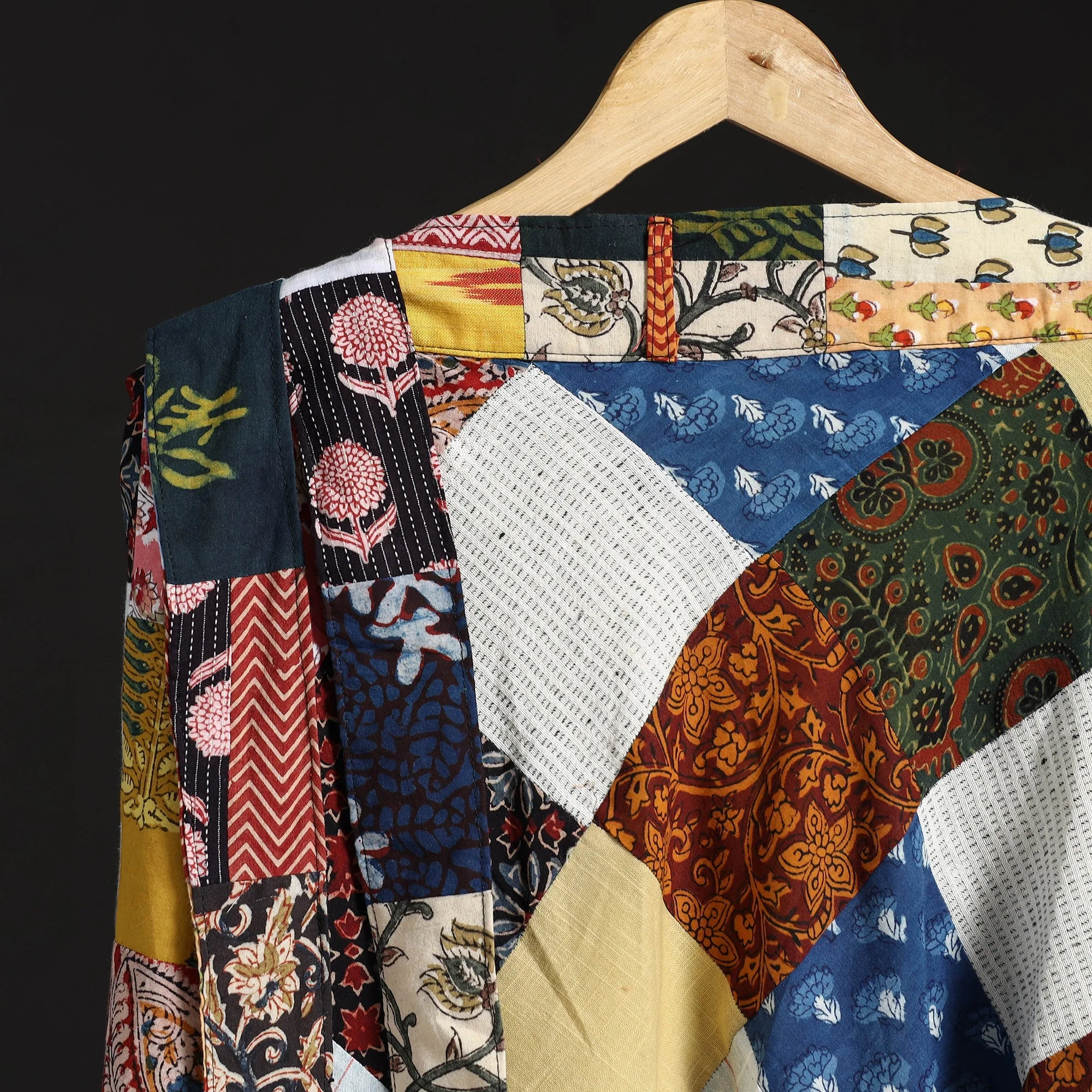 Multicolor - Tukdi Patchwork Cotton Wrap Around Skirt 02 - Image 3