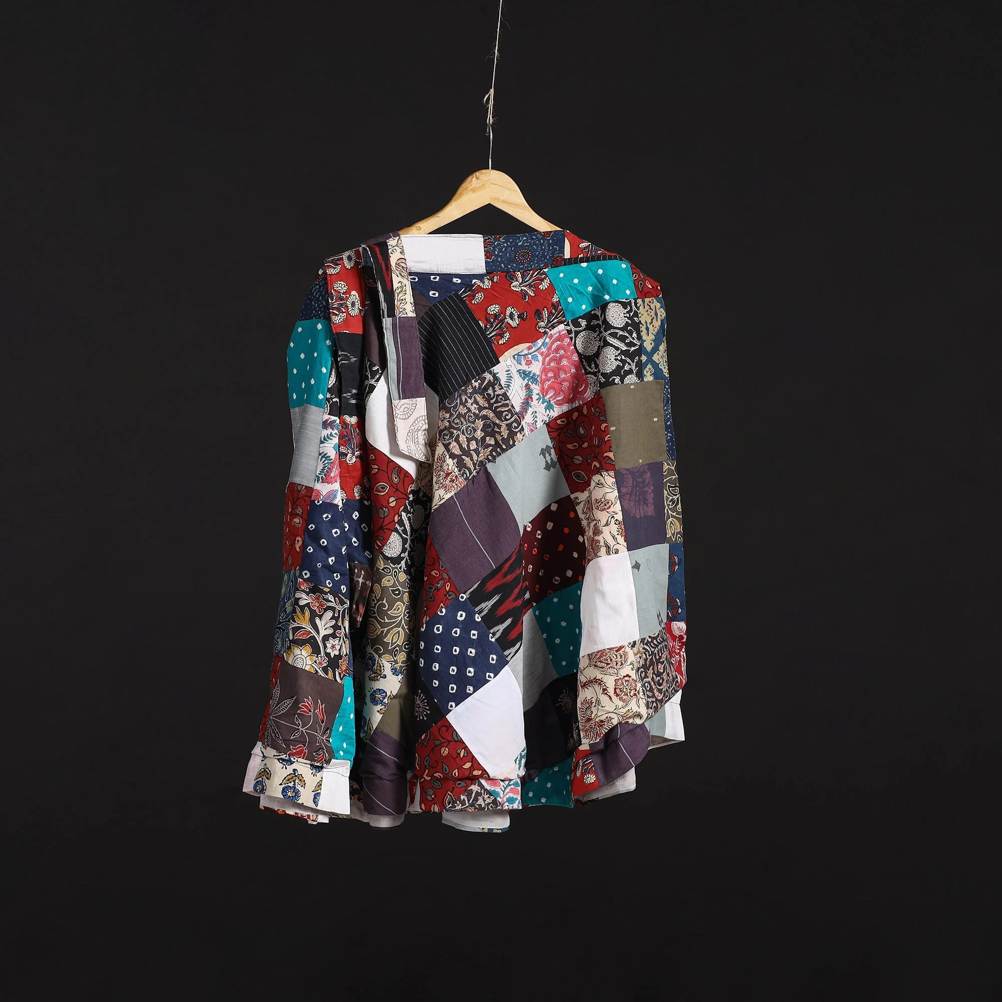 Multicolor - Tukdi Patchwork Cotton Wrap Around Skirt 08
