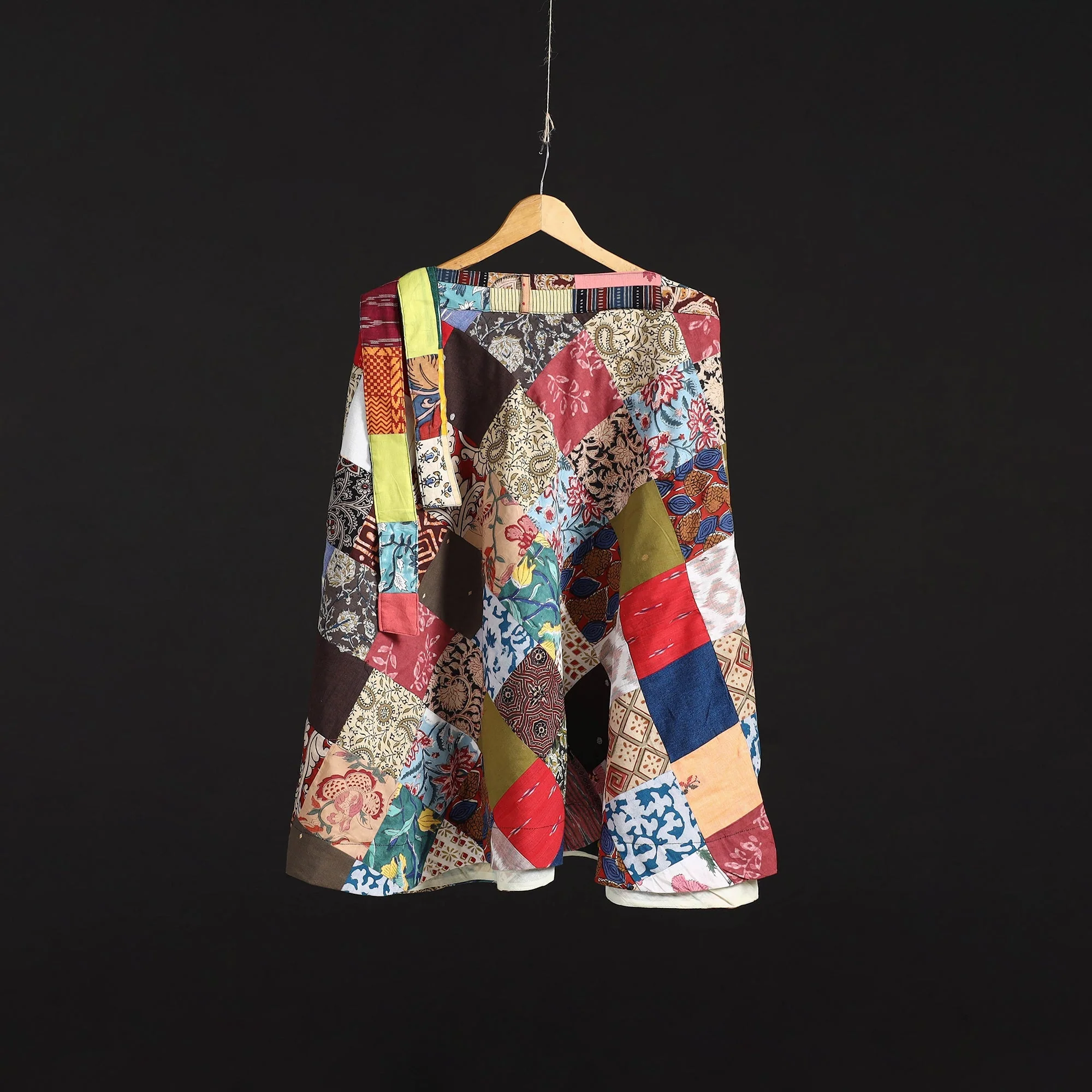 Multicolor - Tukdi Patchwork Cotton Wrap Around Skirt 14