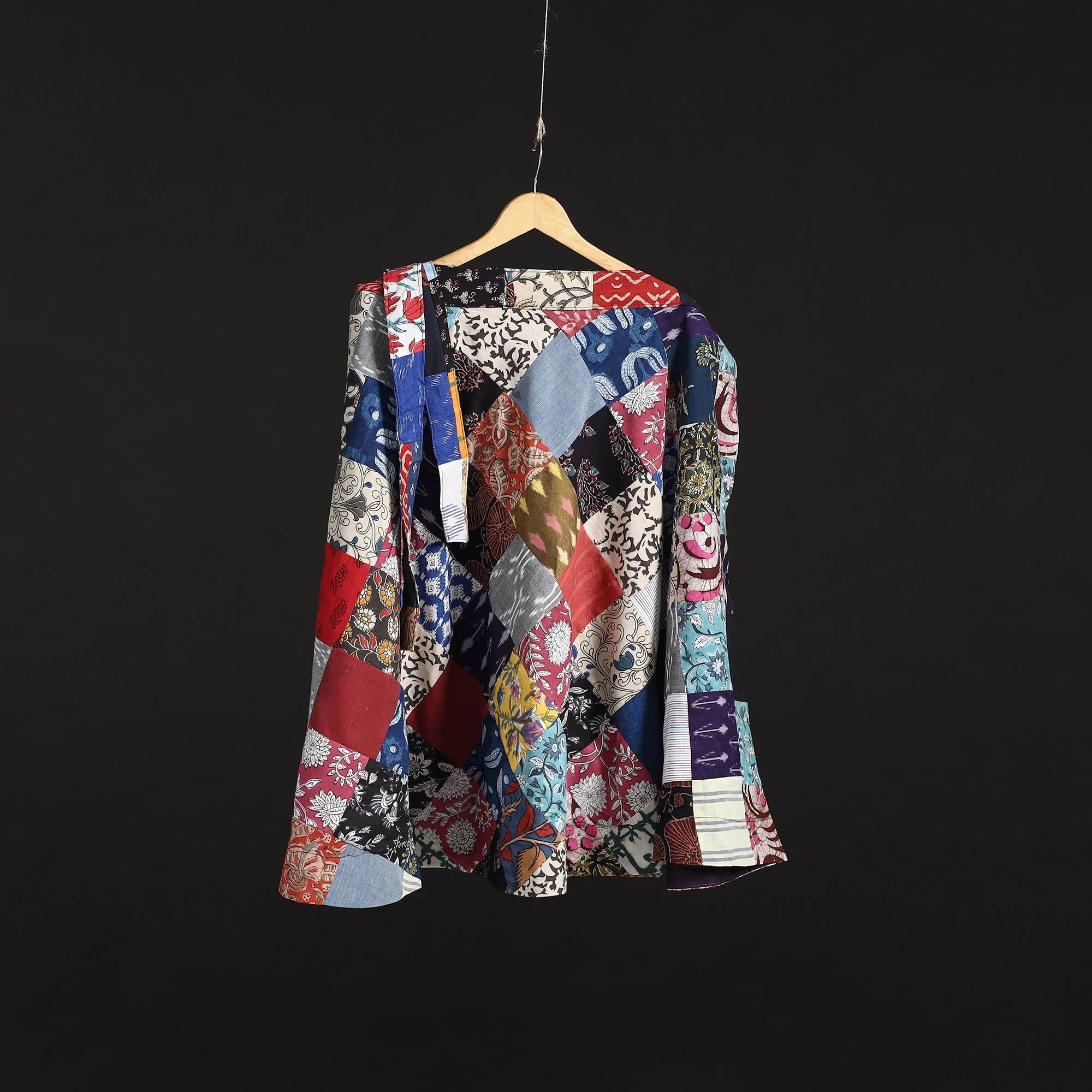 Multicolor - Tukdi Patchwork Cotton Wrap Around Skirt 16