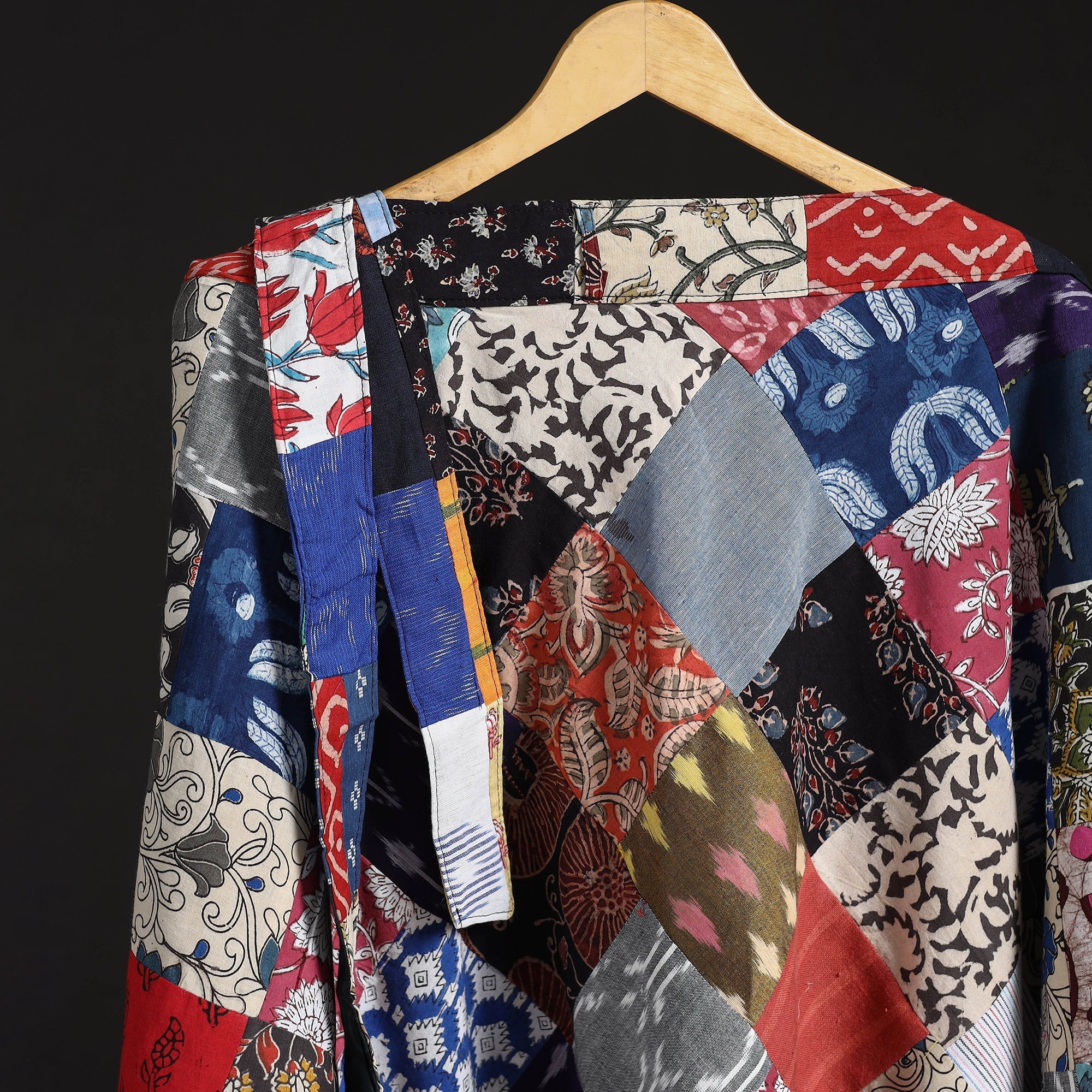 Multicolor - Tukdi Patchwork Cotton Wrap Around Skirt 16 - Image 3