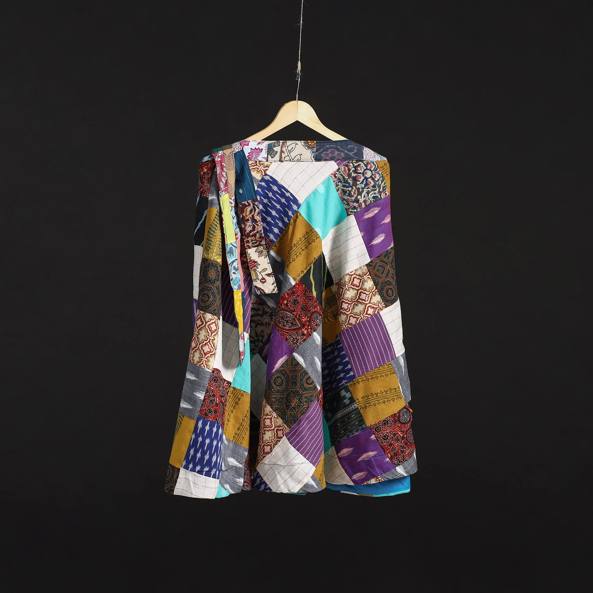 Multicolor - Tukdi Patchwork Cotton Wrap Around Skirt 17