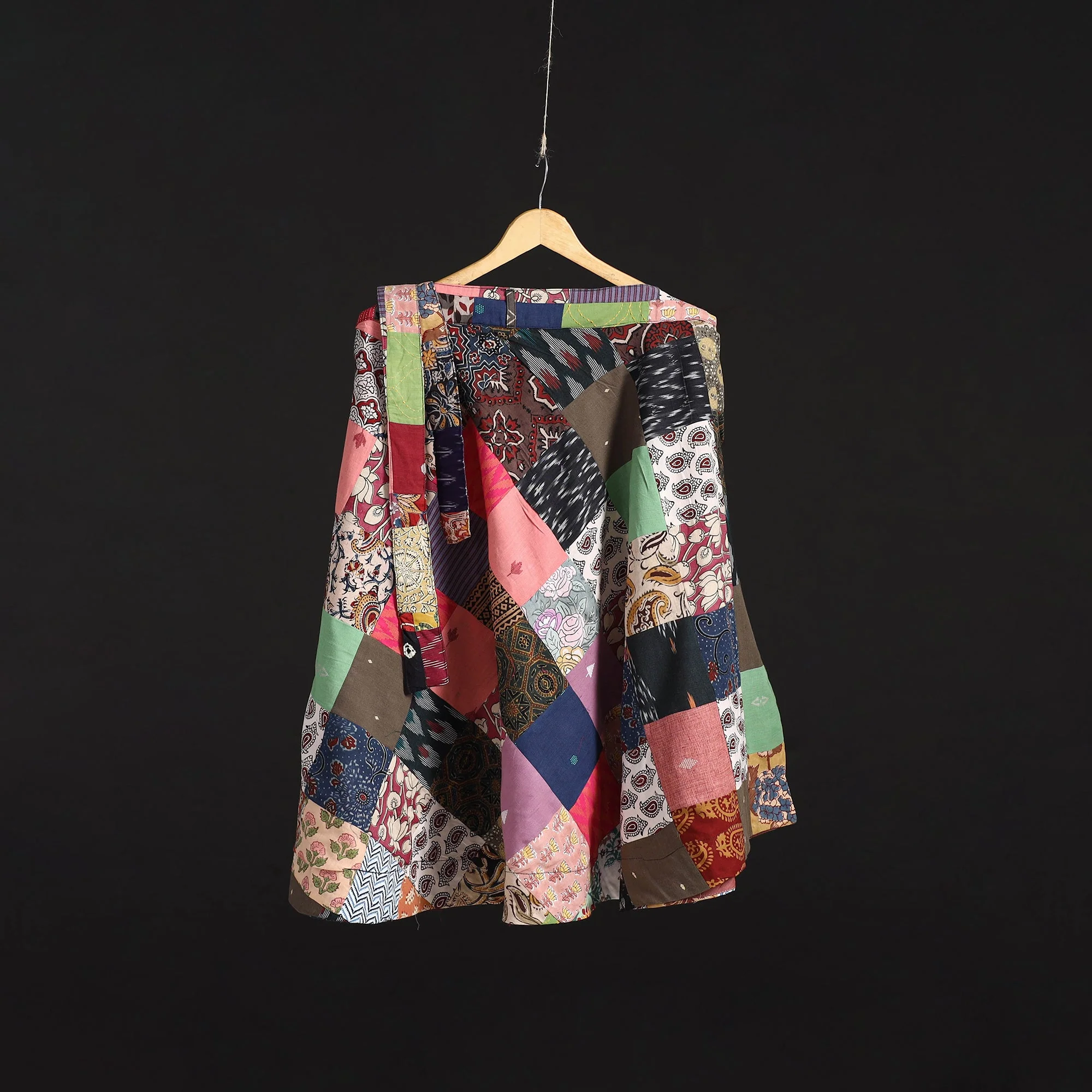 Multicolor - Tukdi Patchwork Cotton Wrap Around Skirt 19