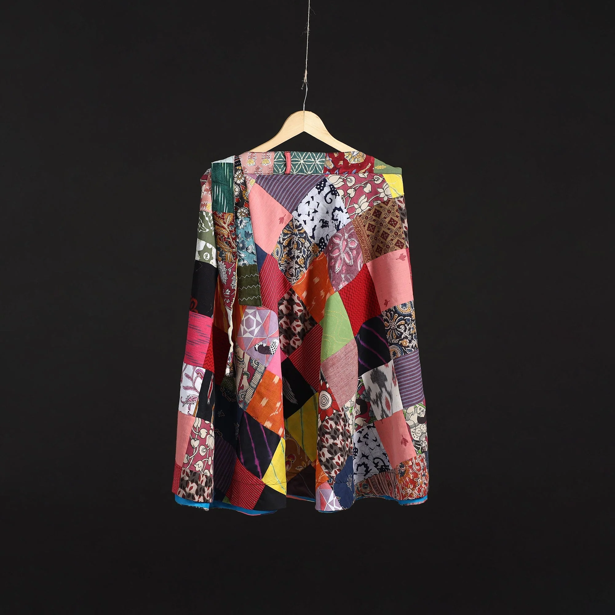Multicolor - Tukdi Patchwork Cotton Wrap Around Skirt 20