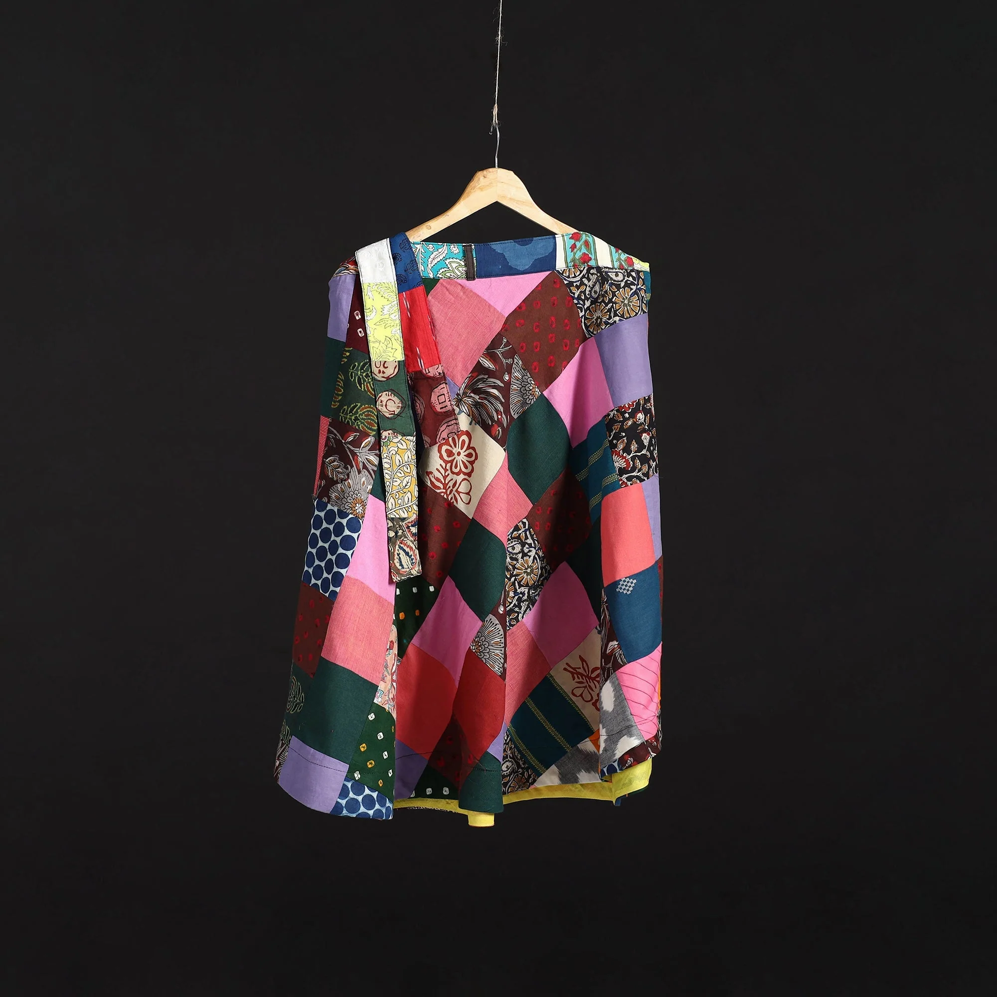 Multicolor - Tukdi Patchwork Cotton Wrap Around Skirt 21
