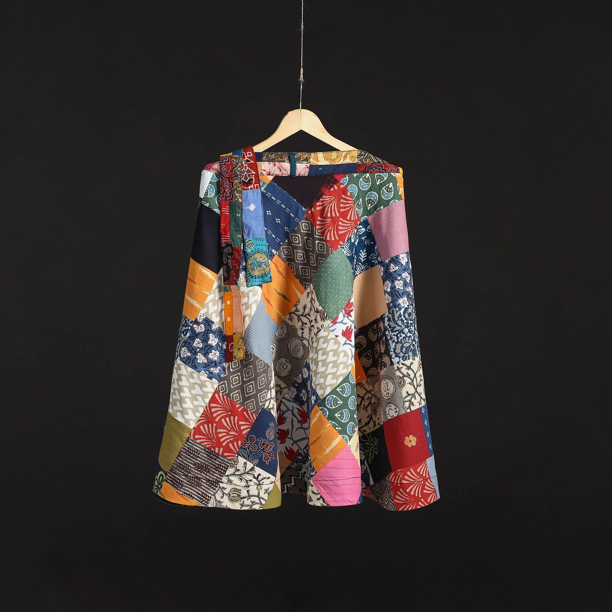 Multicolor - Tukdi Patchwork Cotton Wrap Around Skirt 22