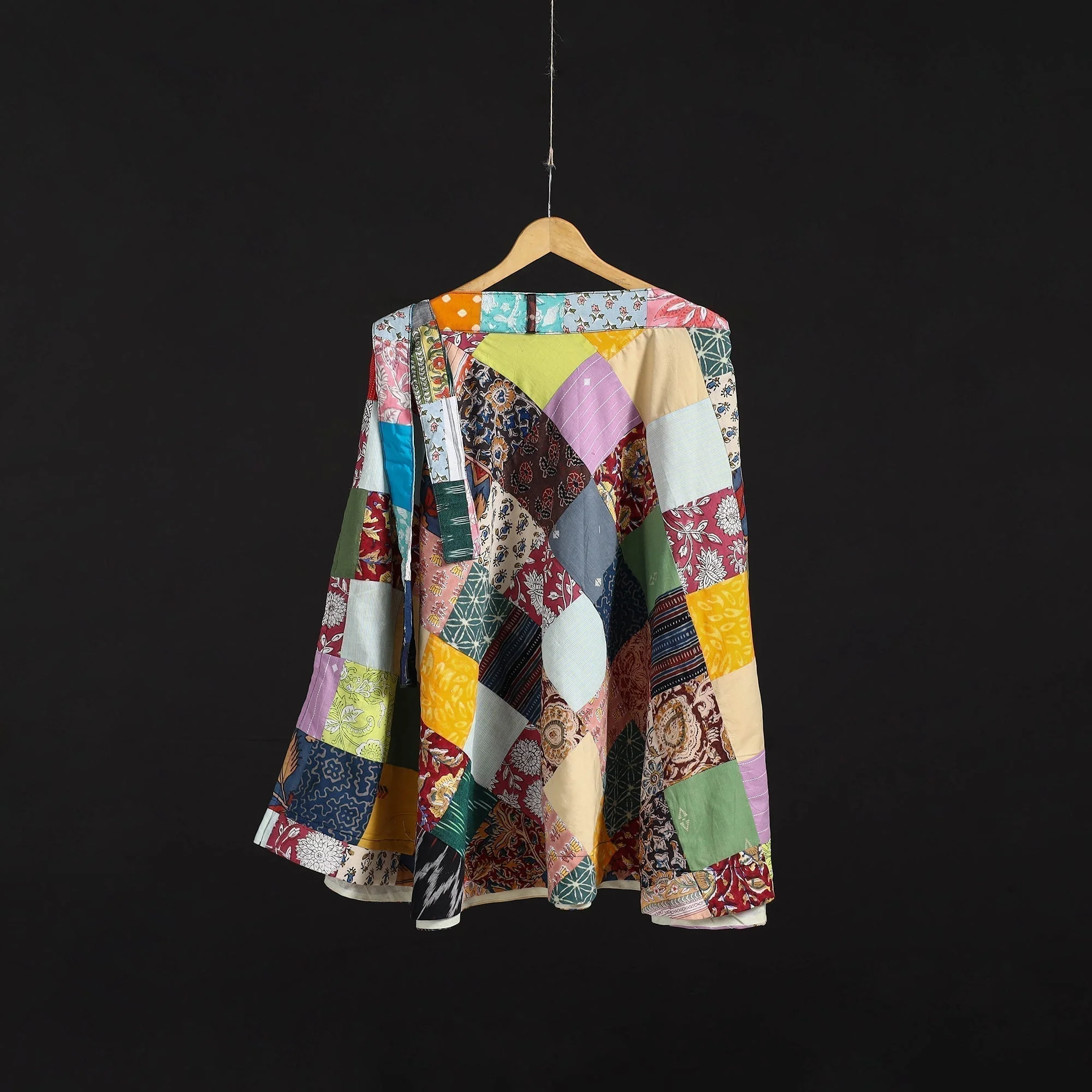 Multicolor - Tukdi Patchwork Cotton Wrap Around Skirt 24