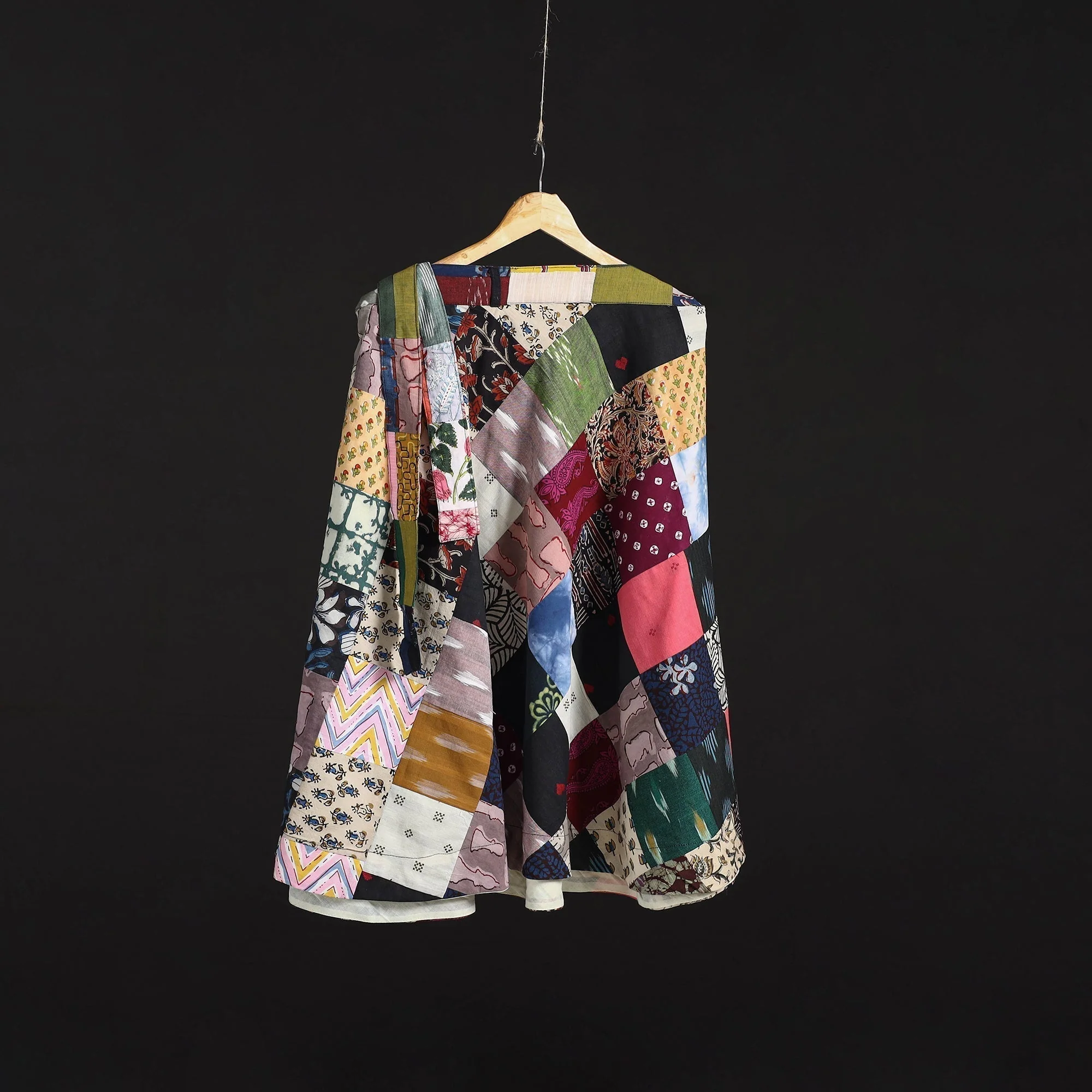 Multicolor - Tukdi Patchwork Cotton Wrap Around Skirt 30
