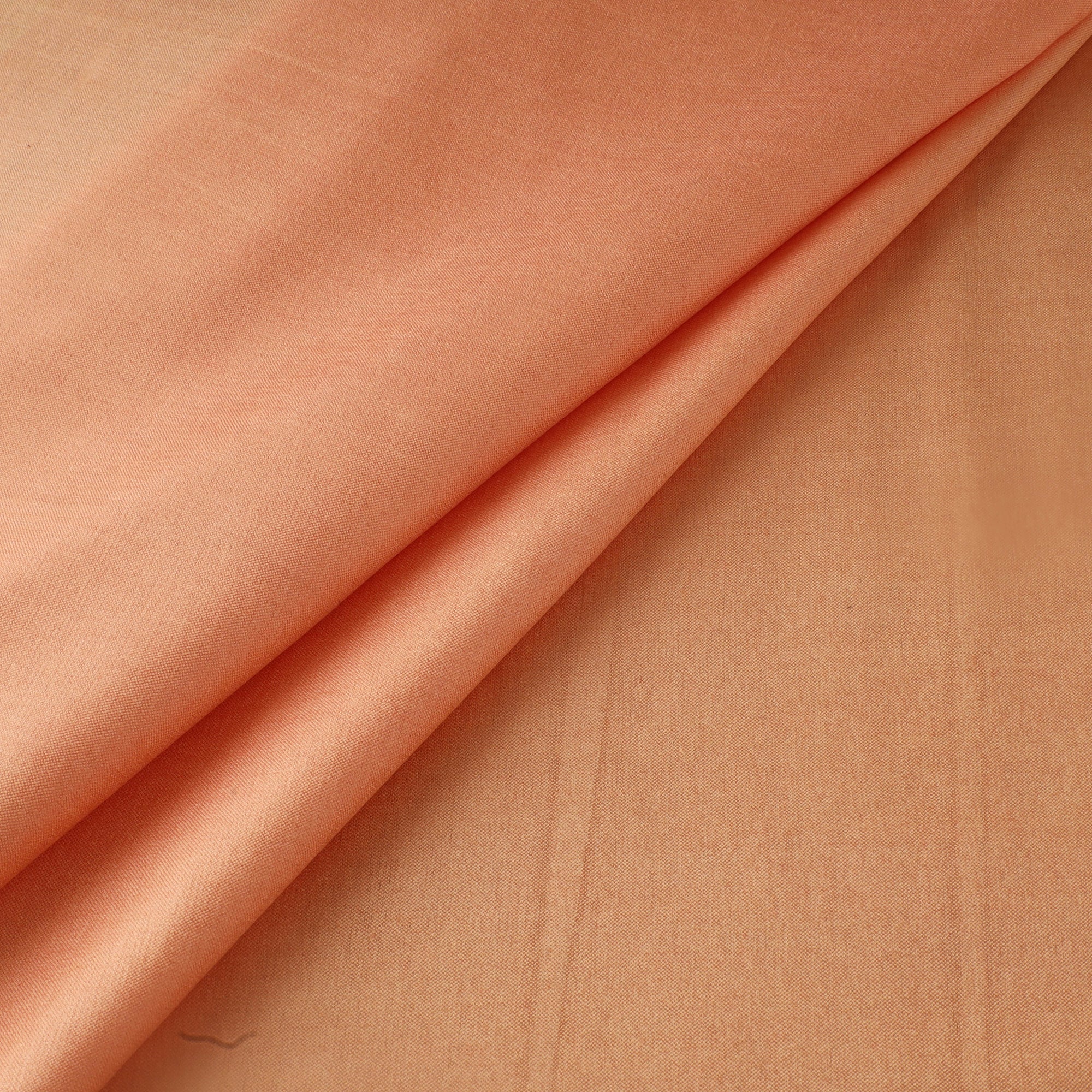 Orange - Vidarbha Tussar Silk Handwoven Plain Fabric 03