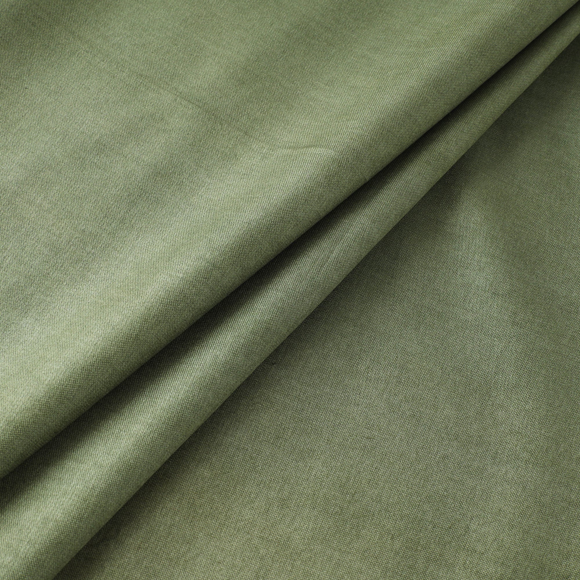 Green - Vidarbha Tussar Silk Handwoven Plain Fabric 12