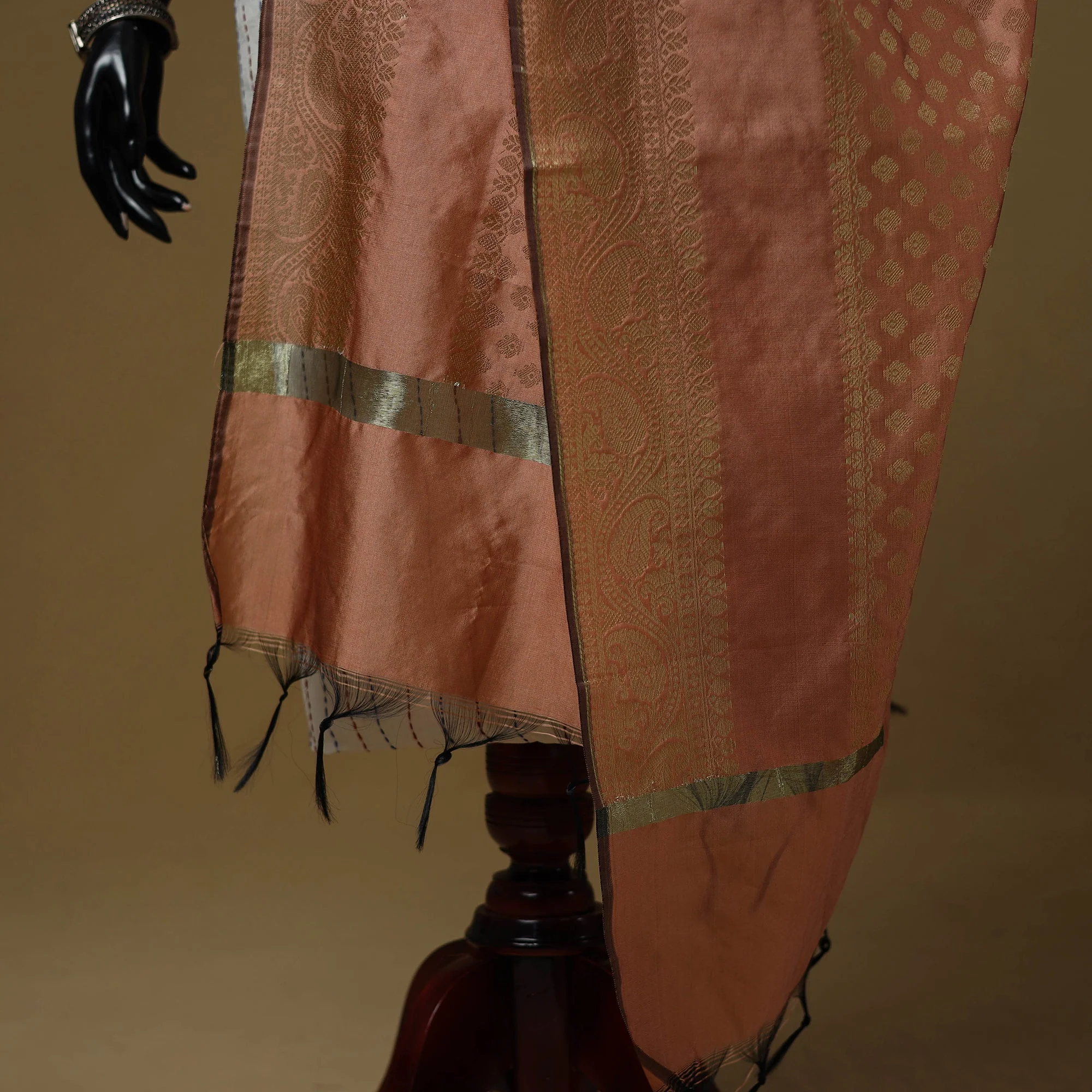 Zari Work Silk Banarasi Dupatta 15 - Image 4