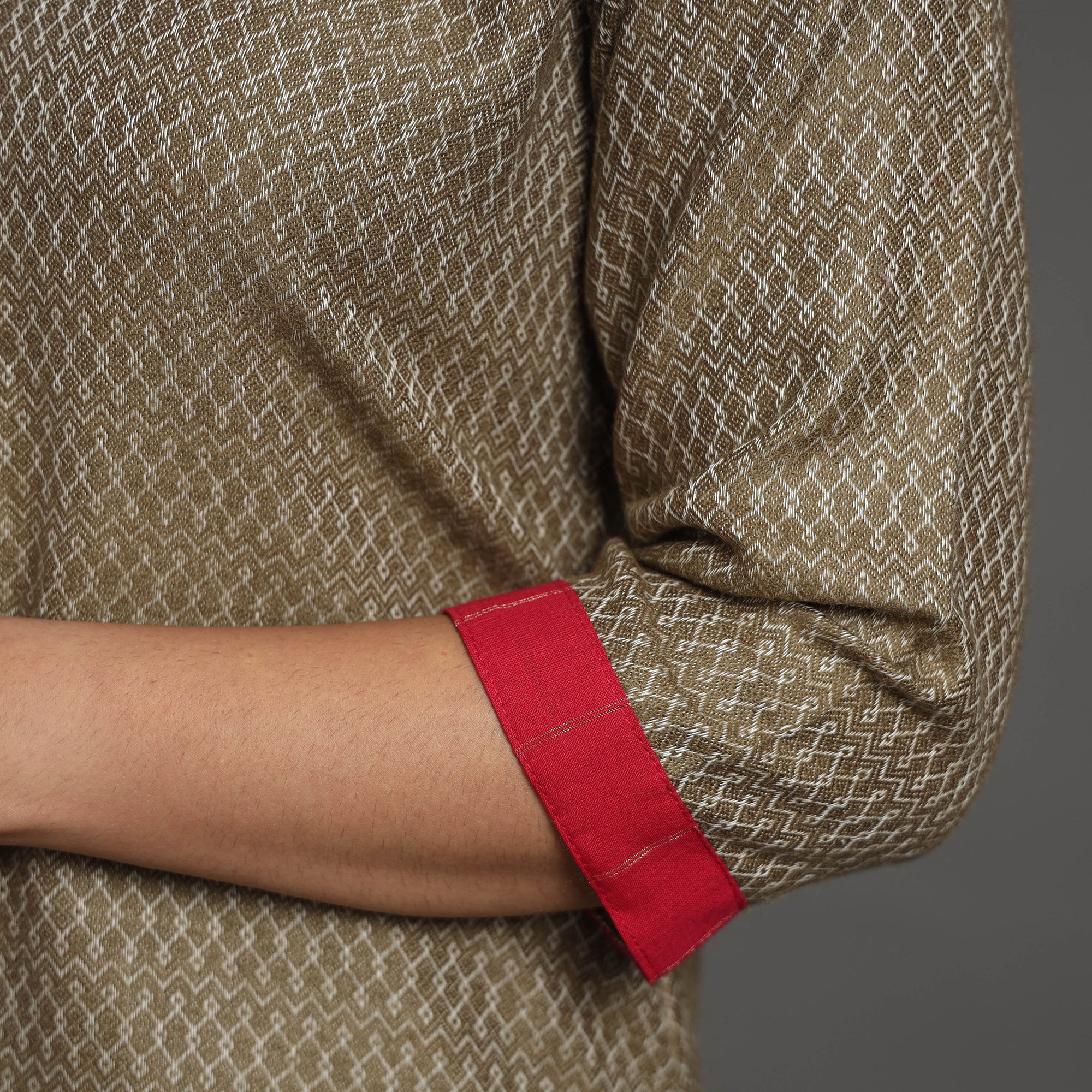 Zeenat Brown Merino Woolen Kurta - Image 6